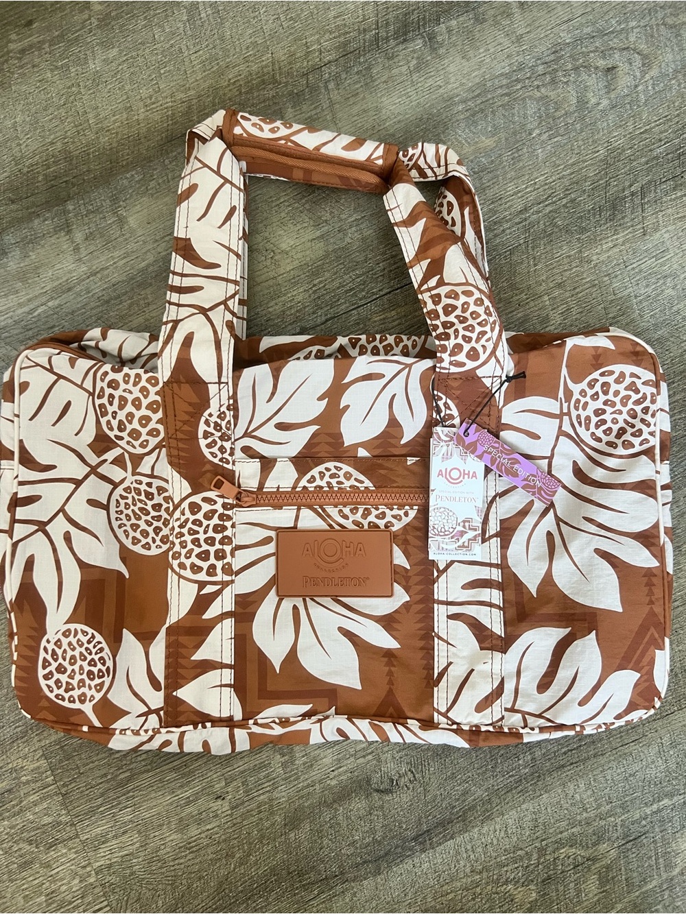 Aloha Collection + Pendleton collab Hawaiian duffle Tote bag Harding Holomua